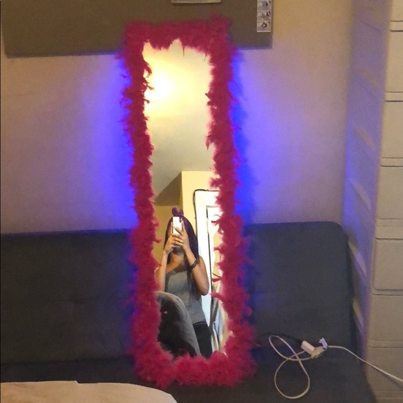 Fuzzy/Pink LED Mirror